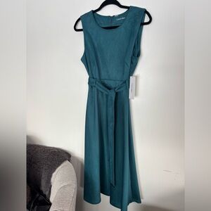 *NWT* Calvin Klein Faux Suede Teal Dress